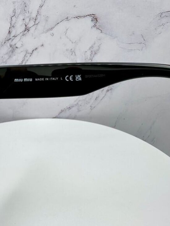 New MIU MIU Sunglasses Black Square Gold Full Rim 56mm MIU MIU main image 5